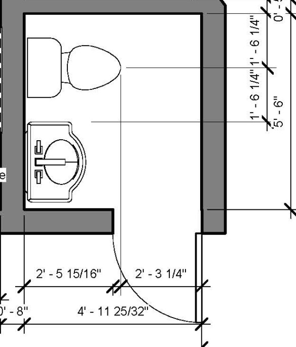 Powder Room Floorplan